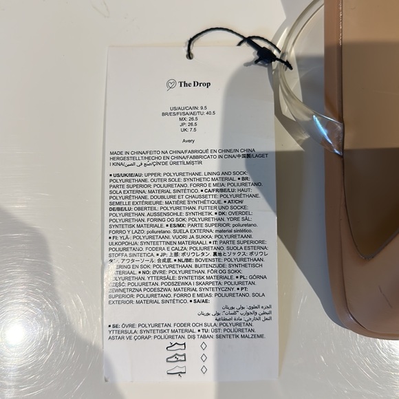 The Drop Women's Avery Square Toe Two Strap High Heeled Sandals, size 9.5 NWT - Picture 4 of 4